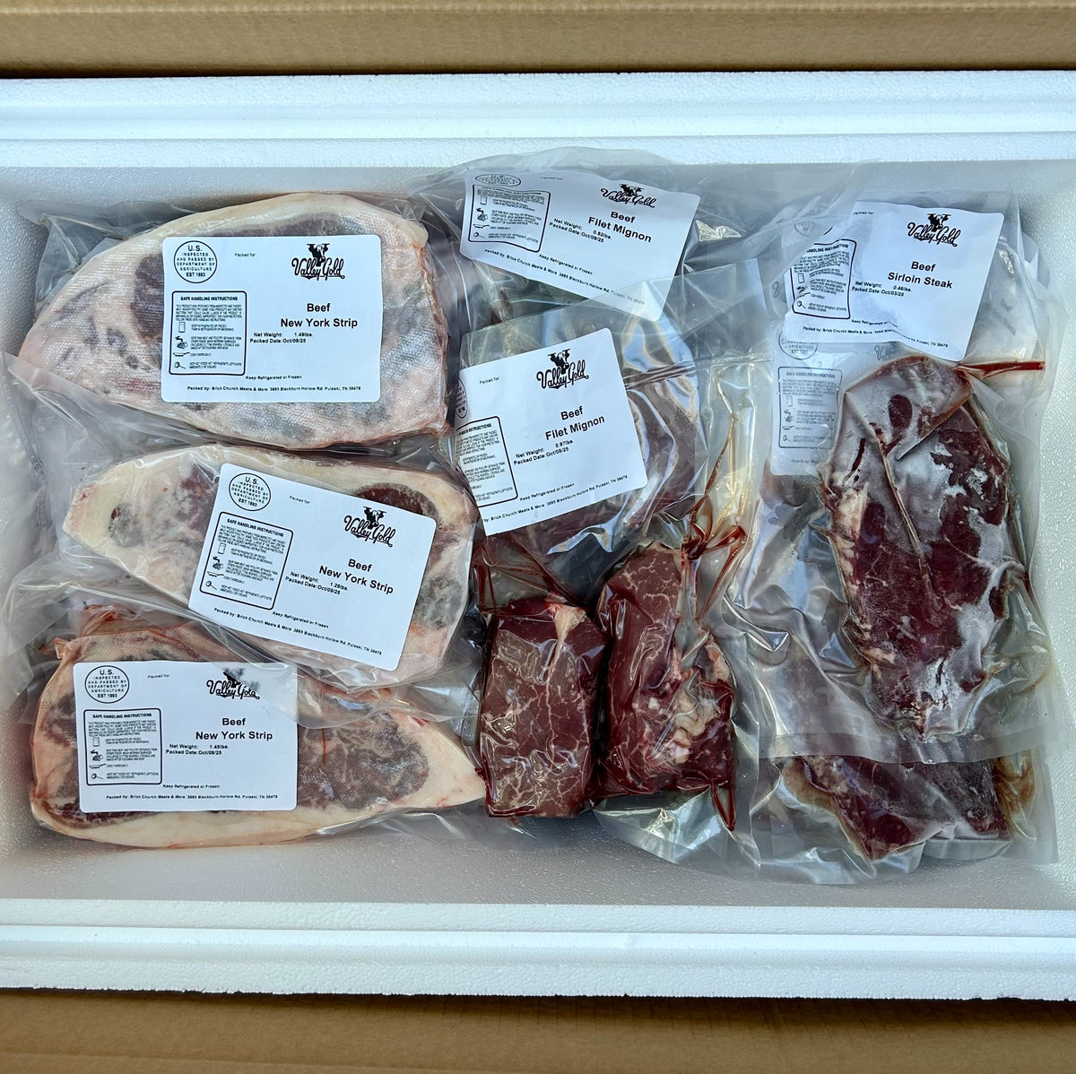 Valley Gold Angus ¼ Beef Bundle - 125 LBS OF PACKAGED BEEF — $13.50/LB